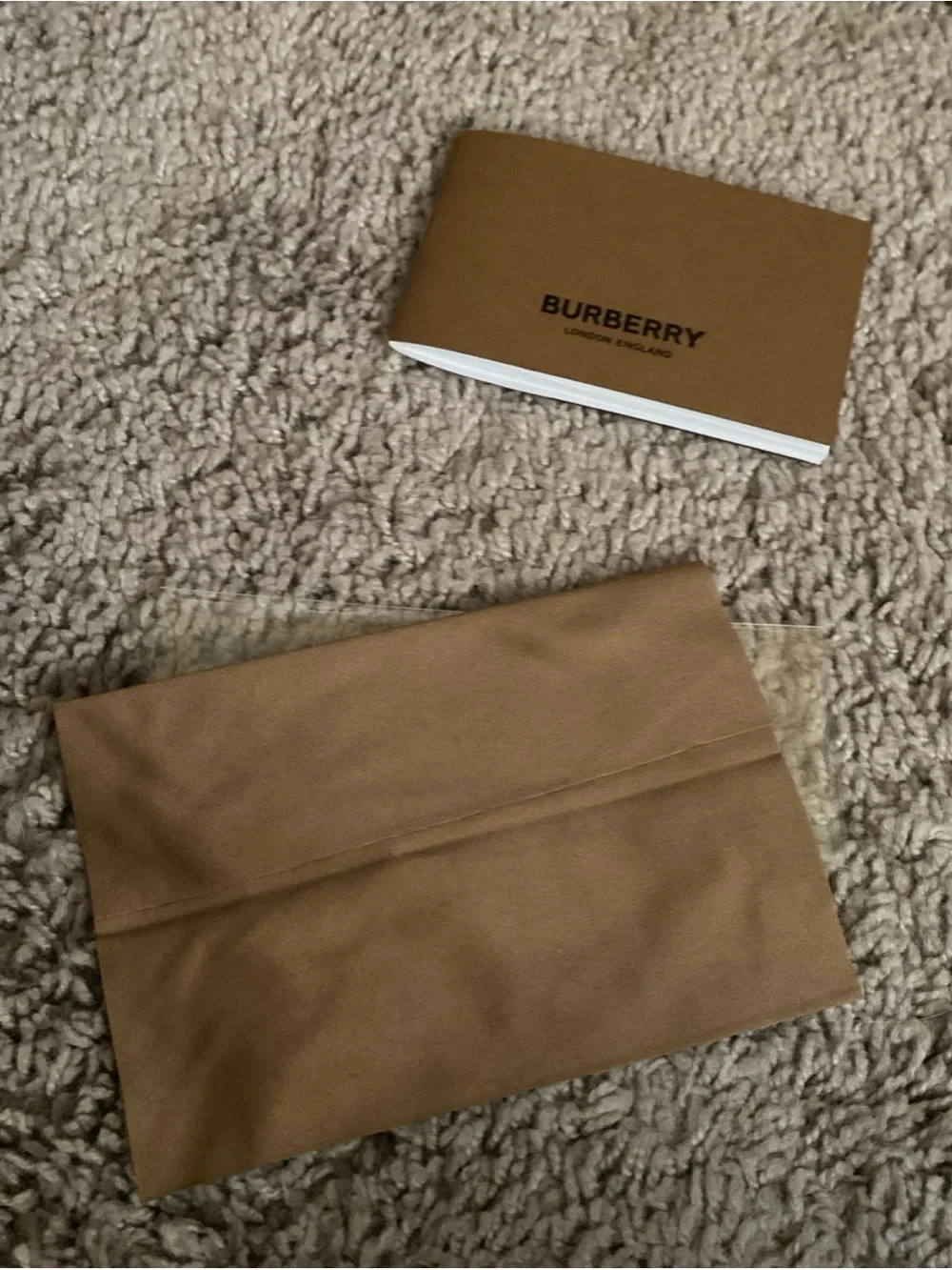 Burberry Tan and Black Branded Packaging empty box